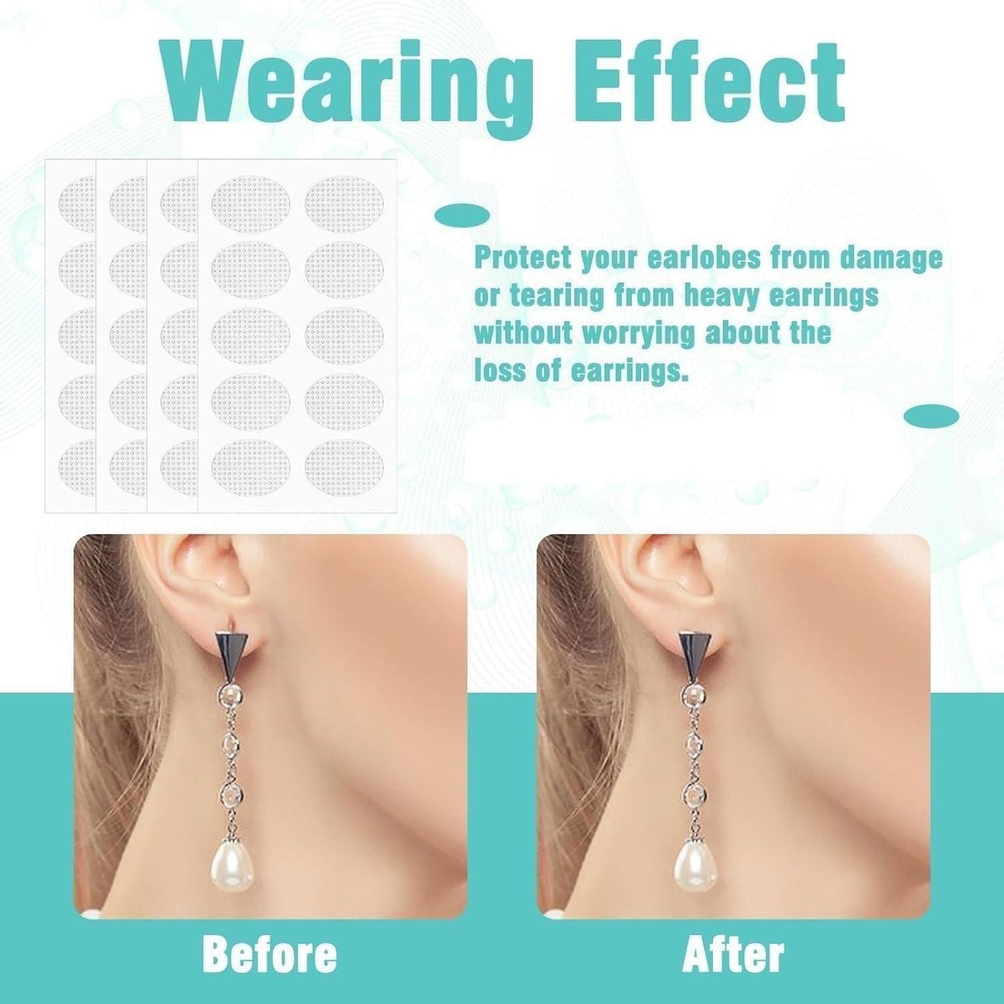 LobeLift™  Invisible Earrings Support Patches for Girls & Women (100 PCS)